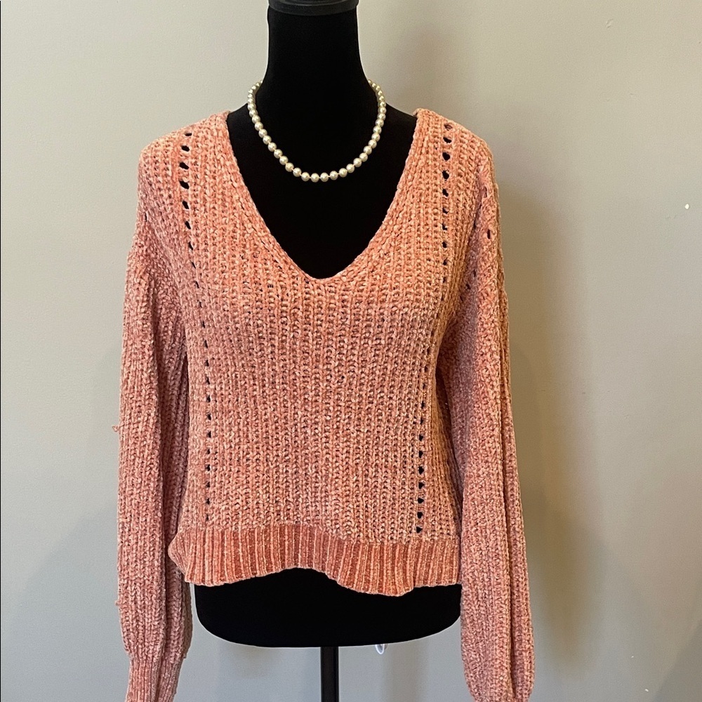 Women's Pink Knit Sweater by almost famous small in size super soft